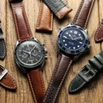 choose a wright Leather Strap Men's Watch